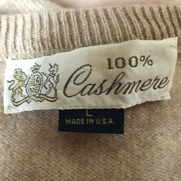 100% CASHMERE CAMEL TOP - Picture 4 of 5